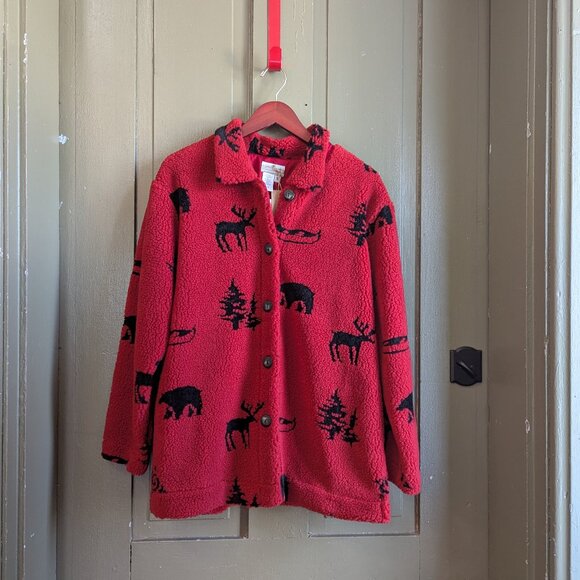 NWT Coldwater Creek Button up Fleece Jacket - Vintage - Picture 1 of 3